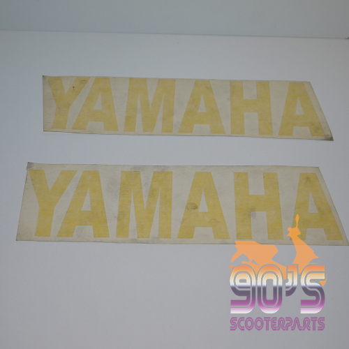 Sticker woord YAMAHA geel 32x9.5cm