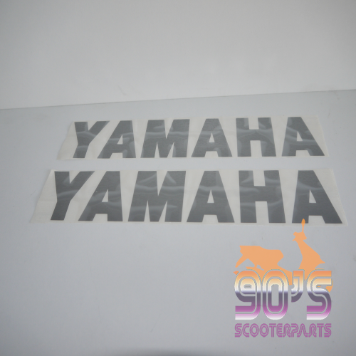 Sticker woord YAMAHA Chroom 32 cm